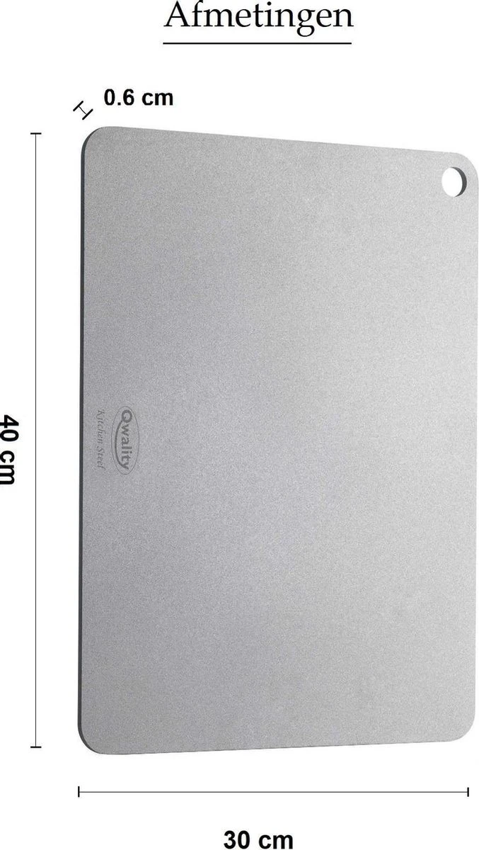 Pizzasteen van Staal – Pizza Steen - Pizza en Brood Bakken - 40 x 30 x 0,6 cm - Cadeau voor man - Kitchen Steel by Qwality Pizzasteen Van Staal – Pizza Steen - Pizza En Brood Bakken - 40 X 30 X 0,6 Cm - Cadeau Voor Man - Kitchen Steel By Qwality -Greenpan Winkel