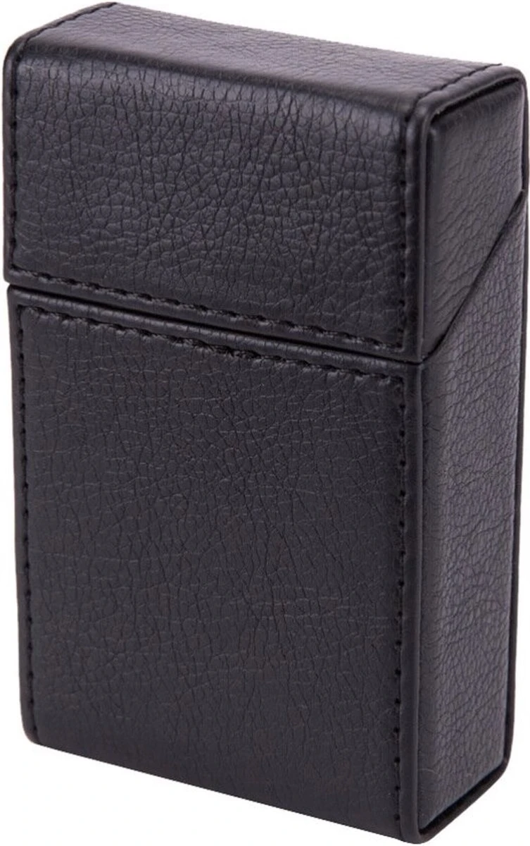 ''OP=OP'' Luxe Lederen Sigarettenhouder - zwart - Sigaretten box - Sigaretten doosje - 20 sigaretten - Design - Cigarette case Merkloos ''OP=OP'' Luxe Lederen Sigarettenhouder - Zwart - Sigaretten Box - Sigaretten Doosje - 20 Sigaretten - Design - Cigarette Case -Greenpan Winkel