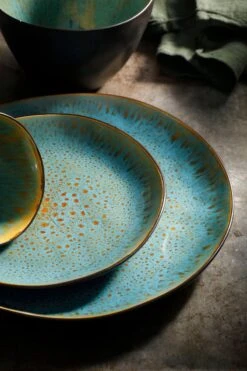 Palmer Serviesset Lotus Stoneware 6-persoons 24-delig Zwart Turquoise -Greenpan Winkel 800x1200 7