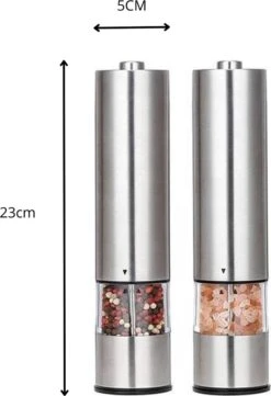 MD-Goods ® Elektrische Peper En Zoutmolen Set - Pepermolen - RVS - Cadeau - Restaurant Kwaliteit -Greenpan Winkel 821x1200