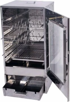 2-L Home & Garden XL Rookoven - RVS - 80x40x28 Cm - 3 Etages -Greenpan Winkel 824x1200