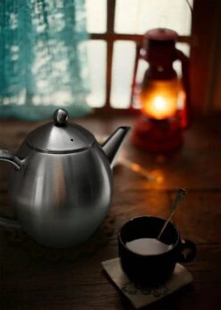 Vaja Valerie - Theepot Met Filter - Dubbelwandig - RVS - 1.2L -Greenpan Winkel 857x1200