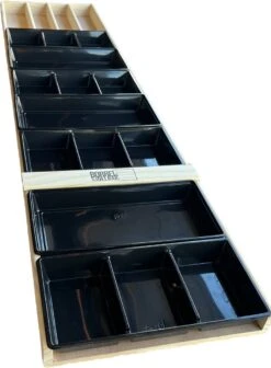 Sjoelbak - Borrelsjoelbak - Hapjesplank - Borrelplank - Mini Sjoelbak 120 Cm Met Zwarte Bakjes - Kleine Sjoelbakken -Greenpan Winkel 882x1200