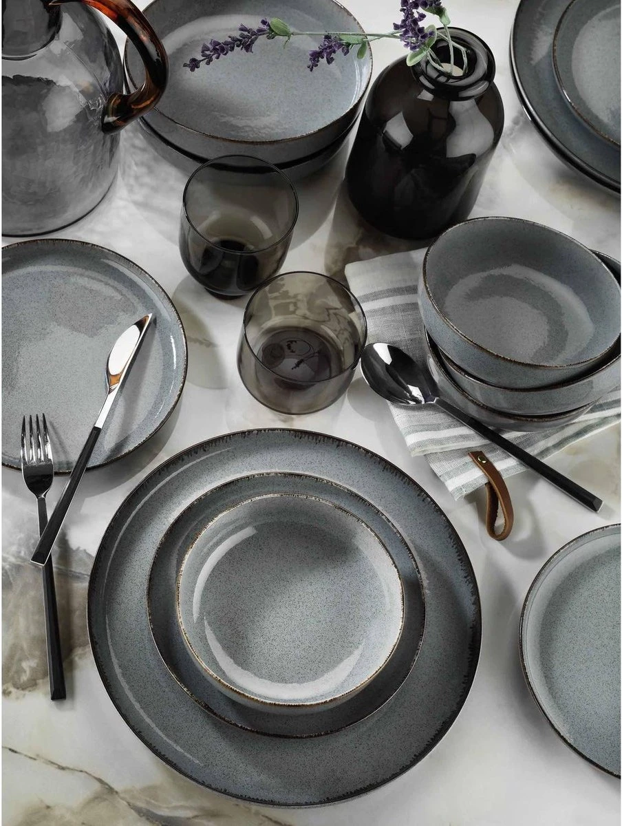 Palmer Serviesset Antigo Porselein 4-persoons 16-delig Blauw Palmer Serviesset Antigo Porselein 4-persoons 16-delig Blauw -Greenpan Winkel