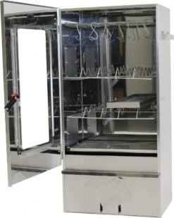 2-L Home & Garden XL Rookoven - RVS - 80x40x28 Cm - 3 Etages -Greenpan Winkel 958x1200